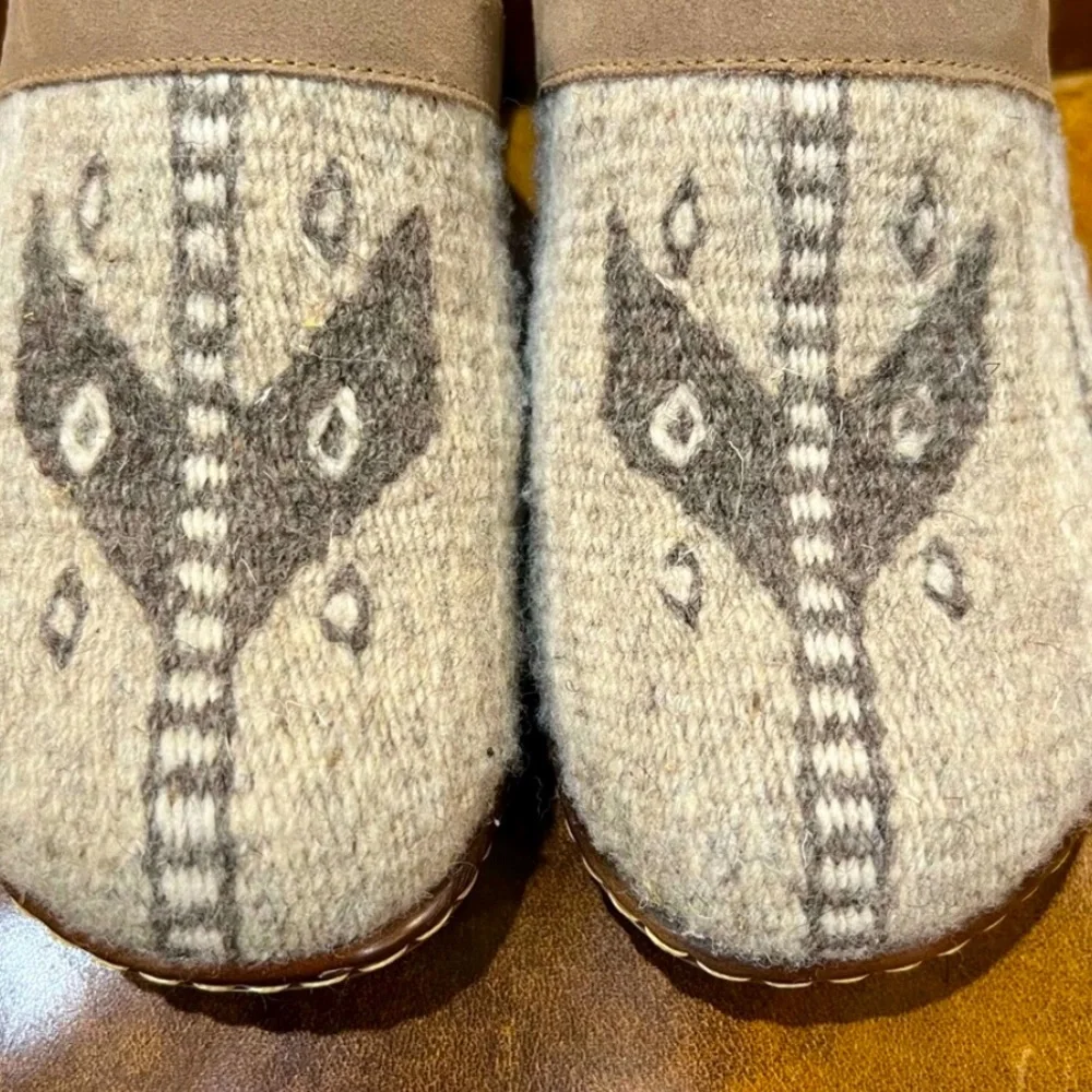 Born Wool Clog Mules with Leather Trim - Picture 3 of 4